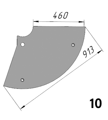 Р-1067 (D089600403; 212102427) Торцевой бронелист нижний левый MARINI